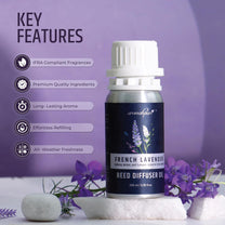 Aromahpure Reed Diffuser Oil 100ml | Lavender Fragrance Refill Reed Oil for Diffuser Set | IFRA-compliant Reed Diffuser Oil for home & Bathroom Fragrance Diffusers | Reed sticks not included