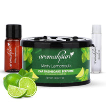 Aromahpure Dashboard Car Perfume with 50 ML Refreshing Miniature, Lemon Fragrance Oil