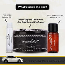 Aromahpure Dashboard Car Perfume with 50 ML Anti Smoke Miniature, Citrus Fragrance Oil