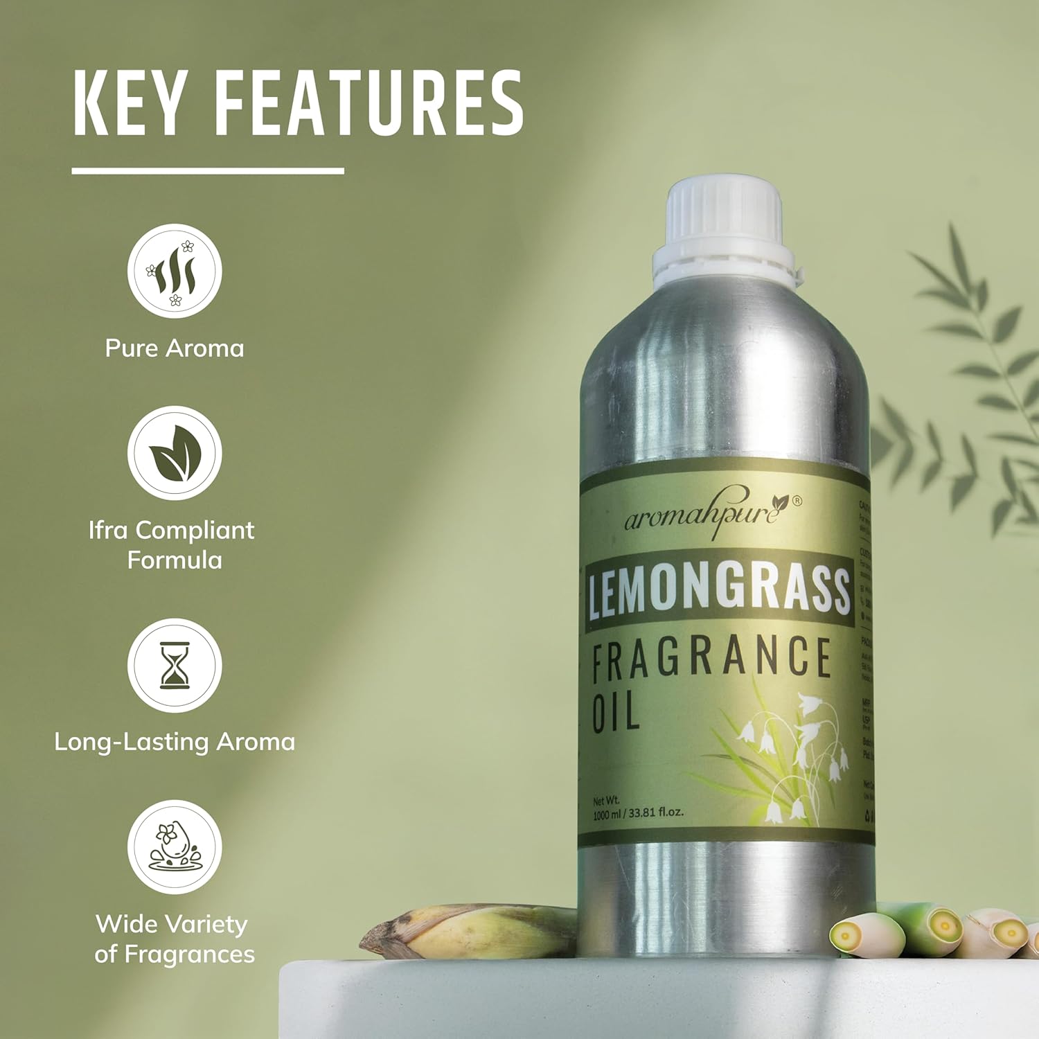Key Features of Lemongrass Fragrance Oil - 1000 ML