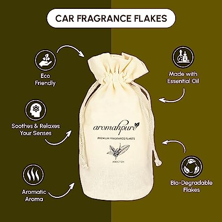 Aromahpure Premium Flakes Car Perfume - Aromatic (Leather)