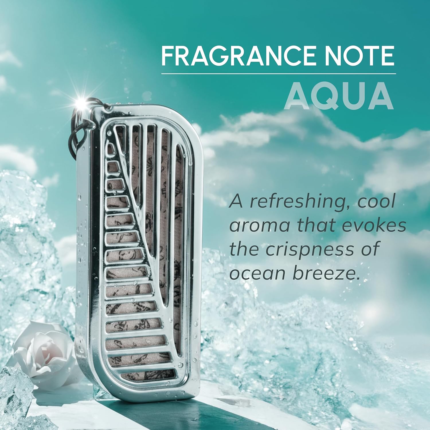 Hanging Leaf Hanger car perfume freshener with Aqua Fragrance