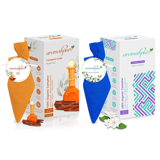 Aromahpure Camphor Cube Air Freshener (Jasmine + Royal Oud)