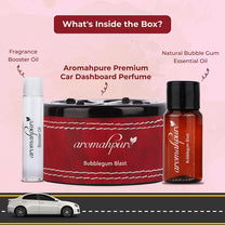 Aromahpure Dashboard Car Perfume with 50 ML Classic Miniature, Bubble Gum Fragrance Oil