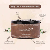 Aromahpure Dashboard Car Perfume with 50 ML Classic Miniature, Vanilla Fragrance Oil