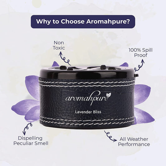 Aromahpure Dashboard Car Perfume with 50 ML Floral Miniature, Lavender Fragrance Oil