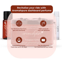 Aromahpure Dashboard Car Perfume with 50 ML Floral Miniature, Frangipani Fragrance Oil