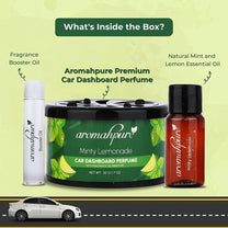 Aromahpure Dashboard Car Perfume with 50 ML Refreshing Miniature, Lemon Fragrance Oil