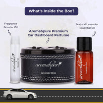 Aromahpure Dashboard Car Perfume with 50 ML Floral Miniature, Lavender Fragrance Oil