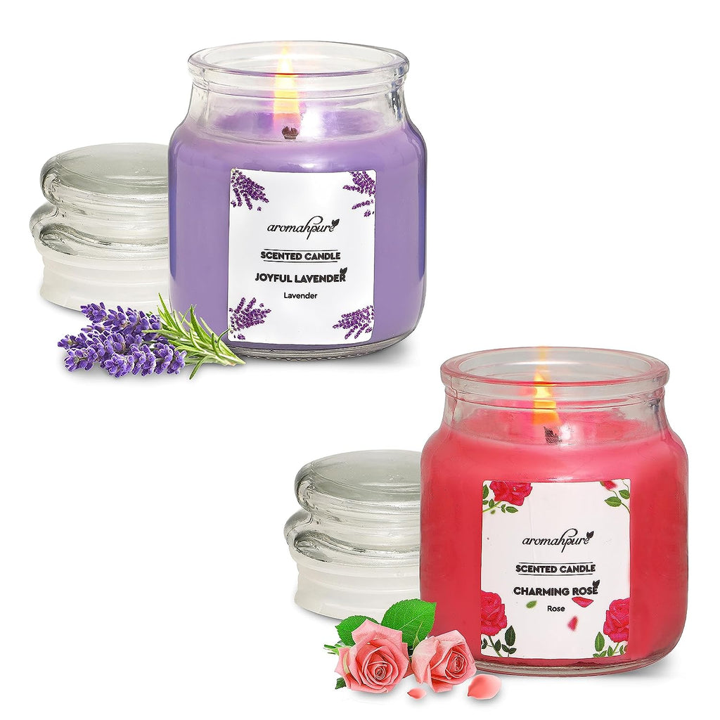 Aromahpure Soy Wax Yankee Jar Candle Joyful Lavender & Charming Rose
