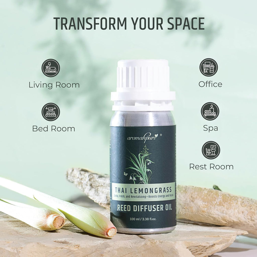 Use Lemongrass fragrance oil with Diffuser at living room, bed room, office, spa and more