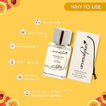 Aromahpure Aromatic Car Perfume Spray with Hanging Card (Elegant Embrace)