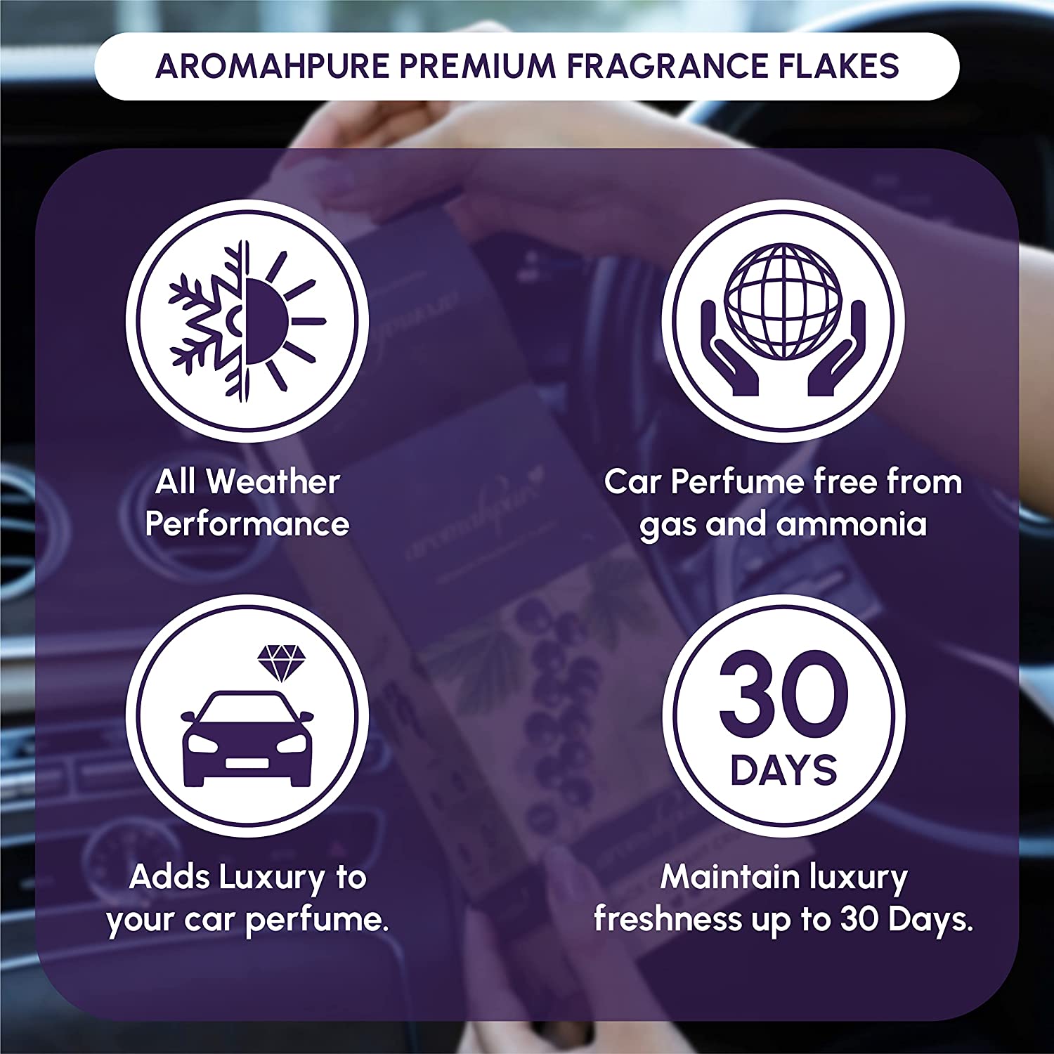 Premium Car perfume flakes black currant