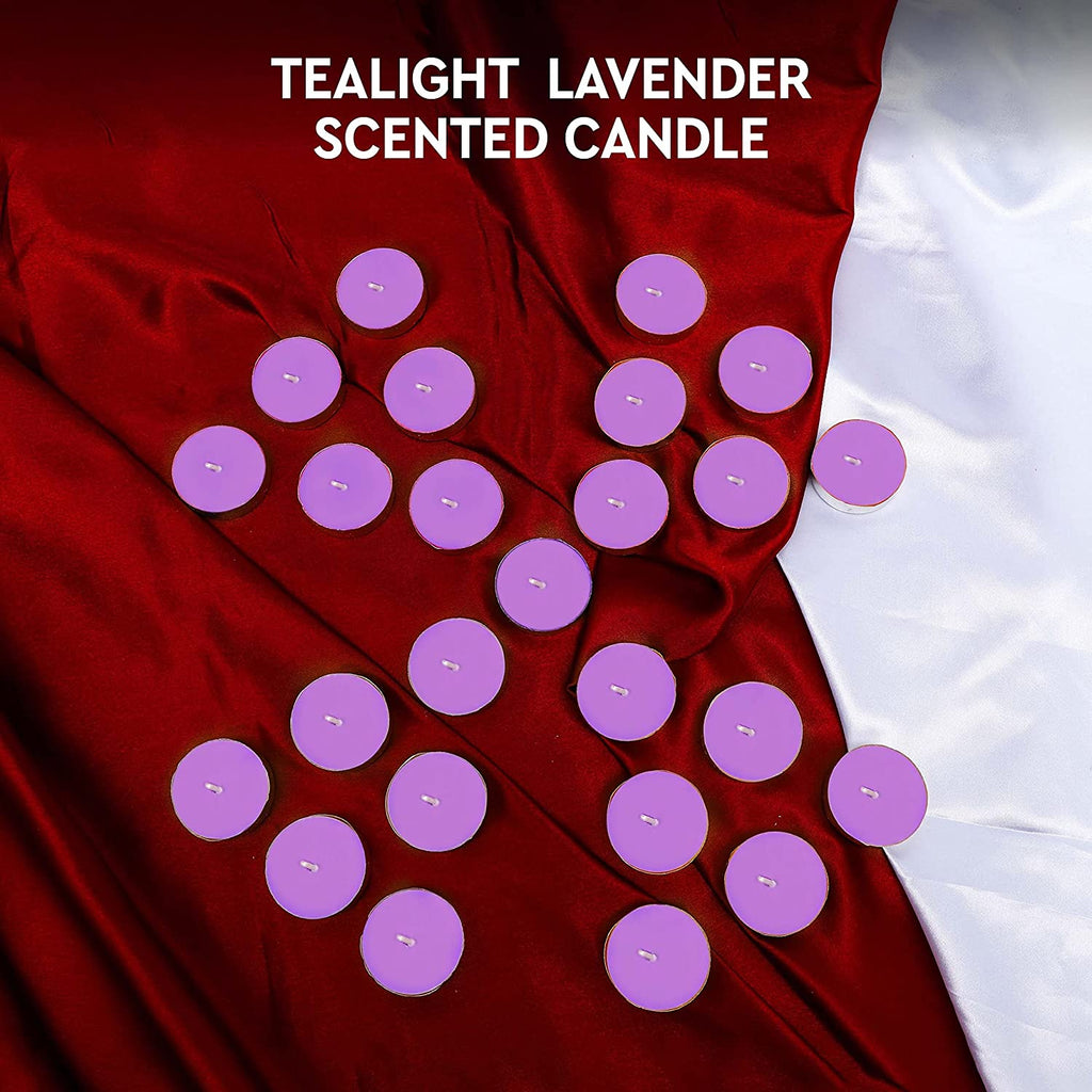 Aromahpure Tealight Candles Lavender Detail