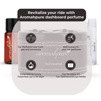 Aromahpure Dashboard Car Perfume with 50 ML Miniature Fragrance Oil (Oud Essence, Watermelon Slice)