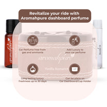 Aromahpure Dashboard Car Perfume with 50 ML Miniature Fragrance Oil (Vanilla, Strawberry)