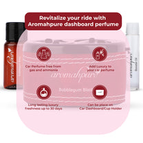 Aromahpure Dashboard Car Perfume with 50 ML Miniature Fragrance Oil (Bubble Gum, Strawberry)