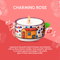 Aromahpure Scented Dripless Ceramic Luxury Candles (Rose)