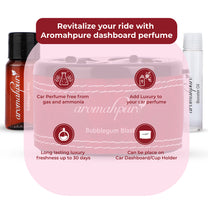 Aromahpure Dashboard Car Perfume with 50 ML Miniature Fragrance Oil (Bubble Gum, Watery, White Floral, Musk)