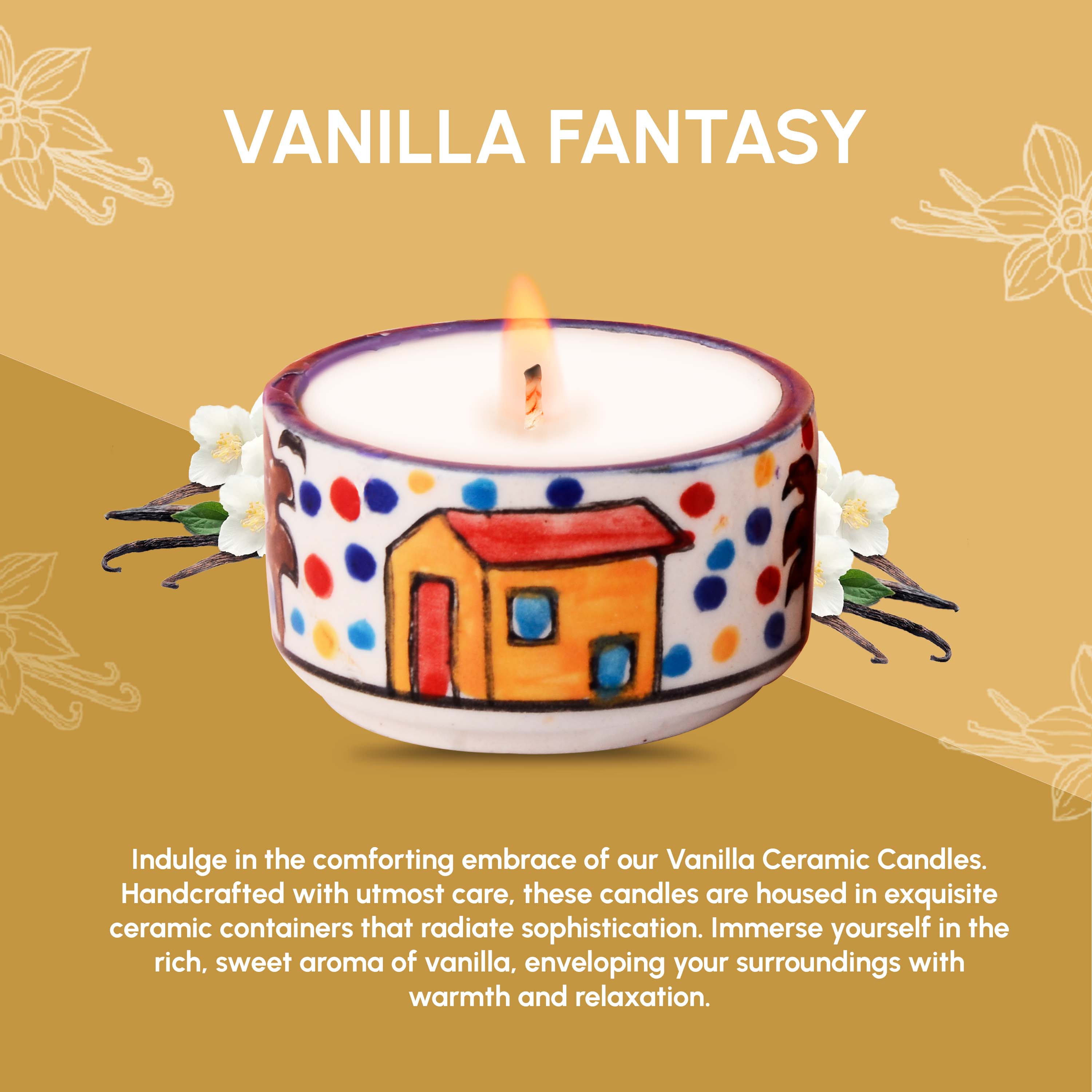 Aromahpure Ceramic Luxury Candle Vanilla - photo