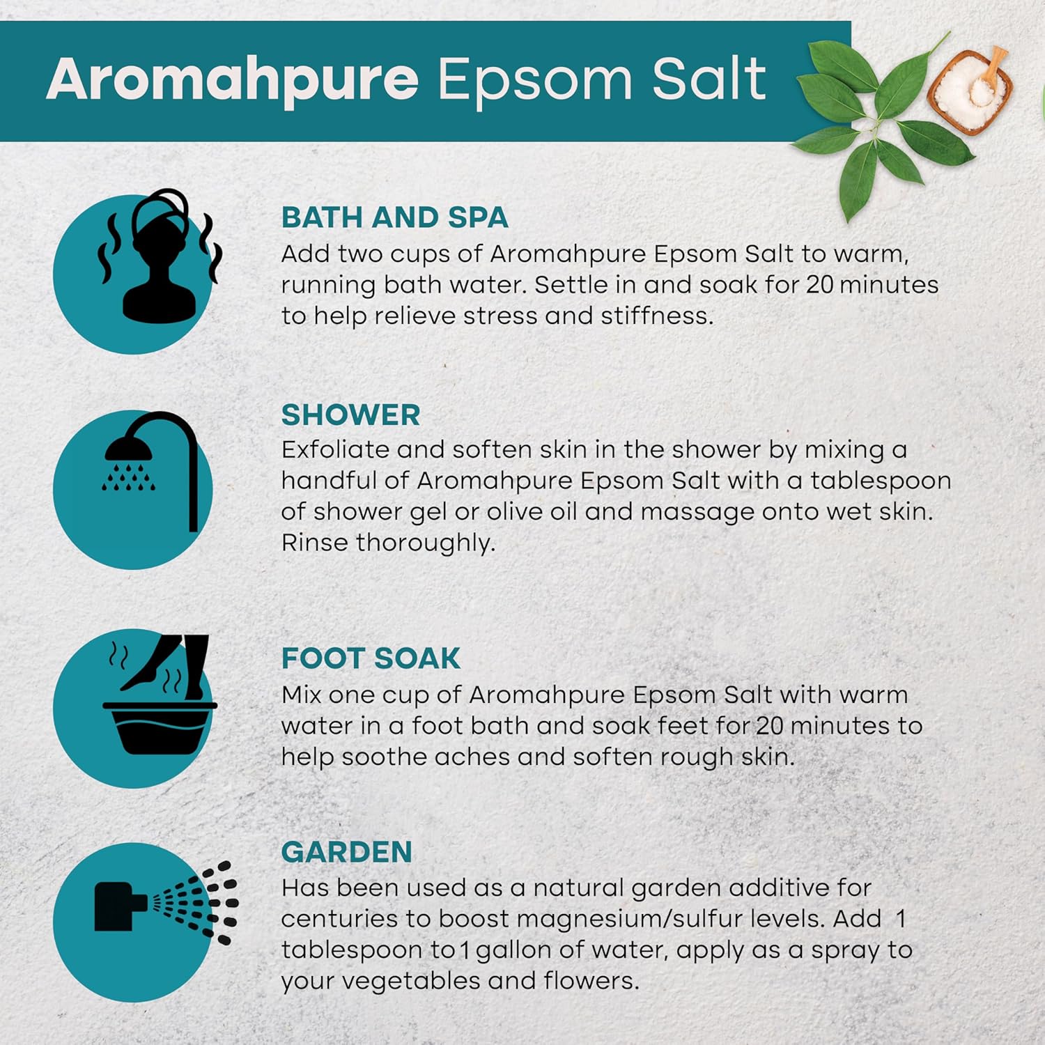 Epsom salt for bath & spa