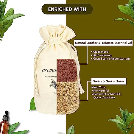 Aromahpure Leather Flakes Car Freshener features