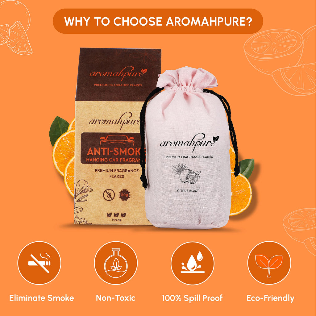 Aromahpure Orange Lemongrass Flakes car freshener