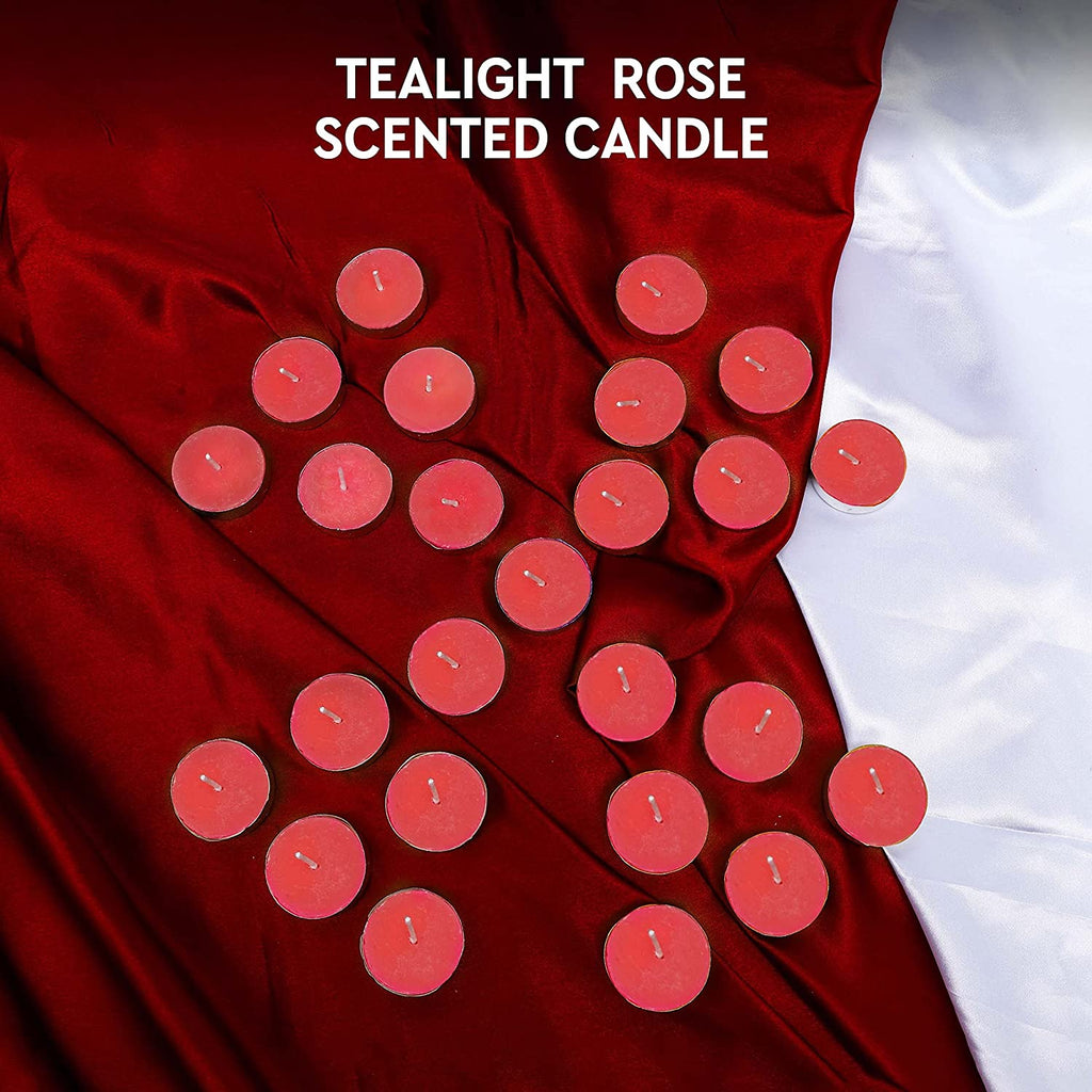 Aromahpure Tealight Candles Rose Detail