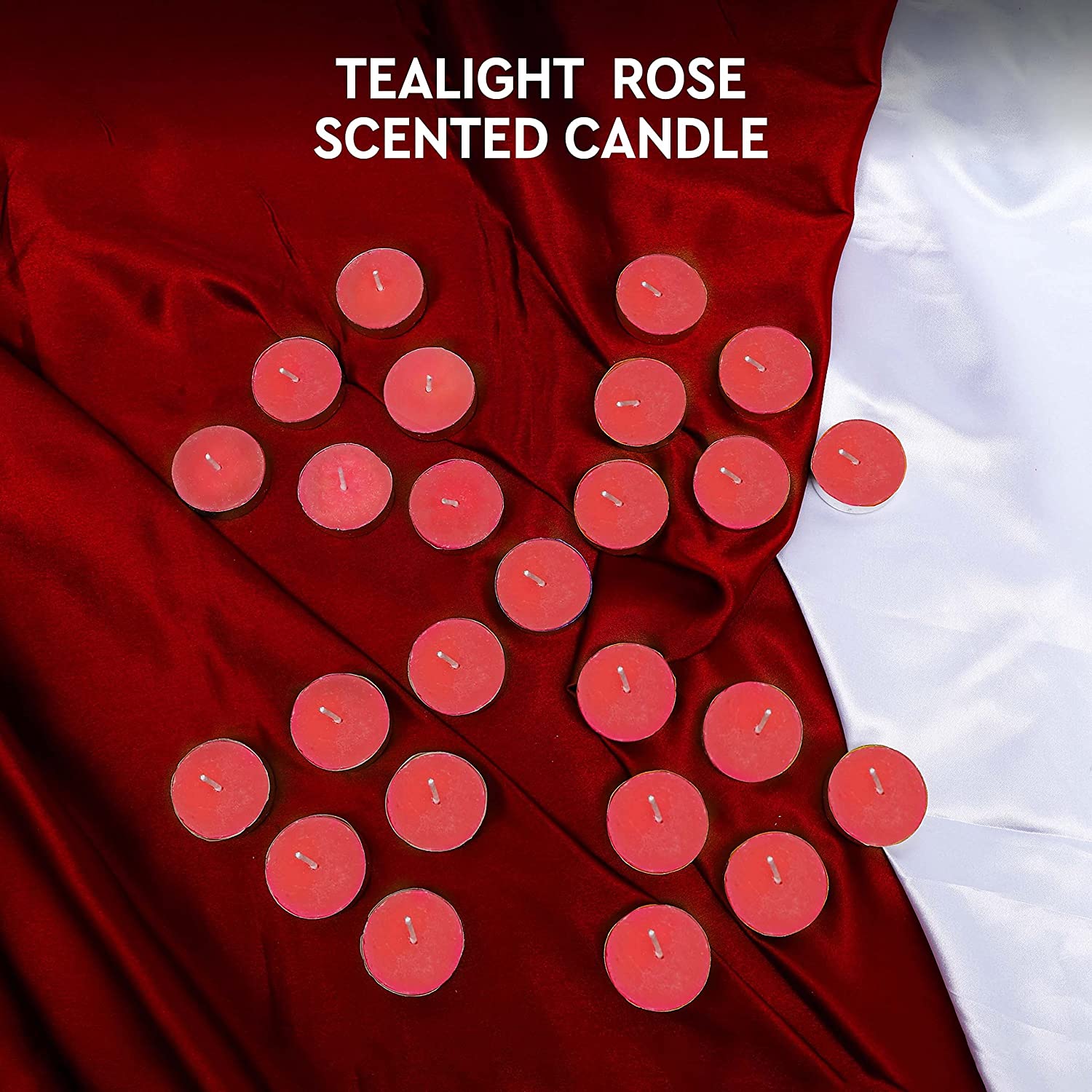 Aromahpure Tealight Candles Rose Detail