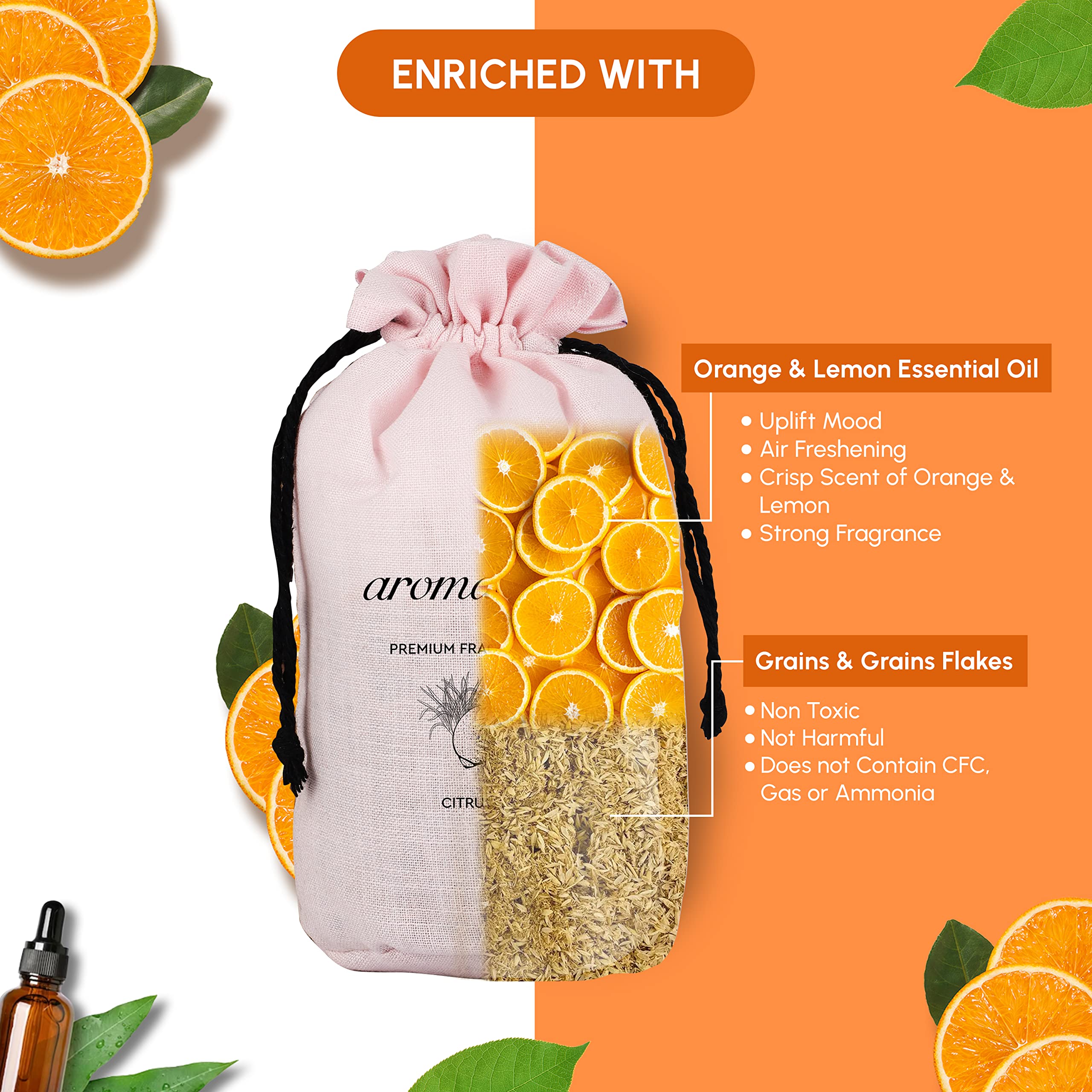 Aromahpure Orange Lemongrass Flakes key features