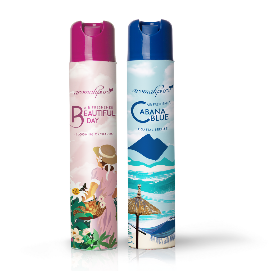 Premium Air Freshener for Room, Cabana Blue & Beautiful Day 220ML | Fruity and Refreshing Fragrance for Home, Bathroom & Office | Eliminates Odor