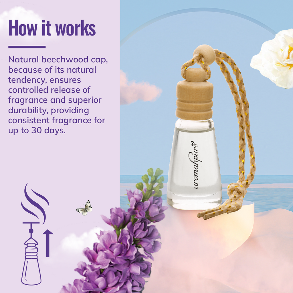 hanging pod car perfume lavender- how it works