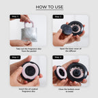 Round Solar Car Perfume Air Freshener (Cologne)