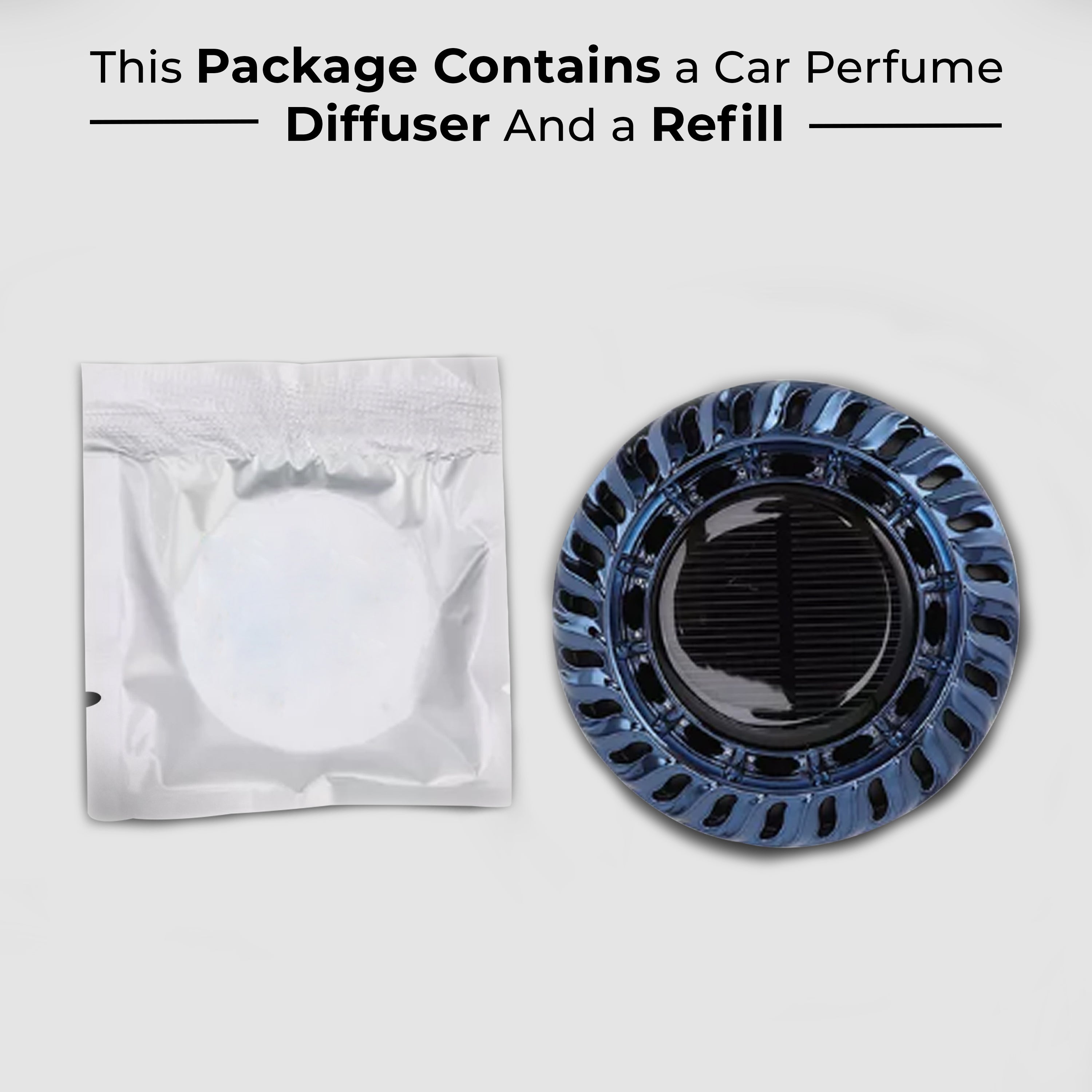 Round Solar Car Perfume Air Freshener (Ocean)