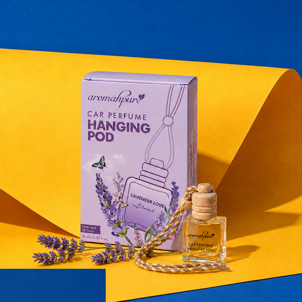 Aromahpure Car Perfume hanging pod with long lasting lavender fragrance