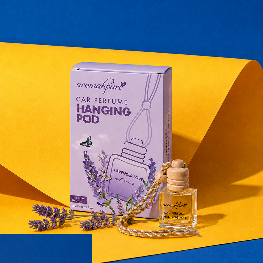 Lavender Love Car Perfume Hanging Pod Freshener | Last up to 30 Days | 10 ML