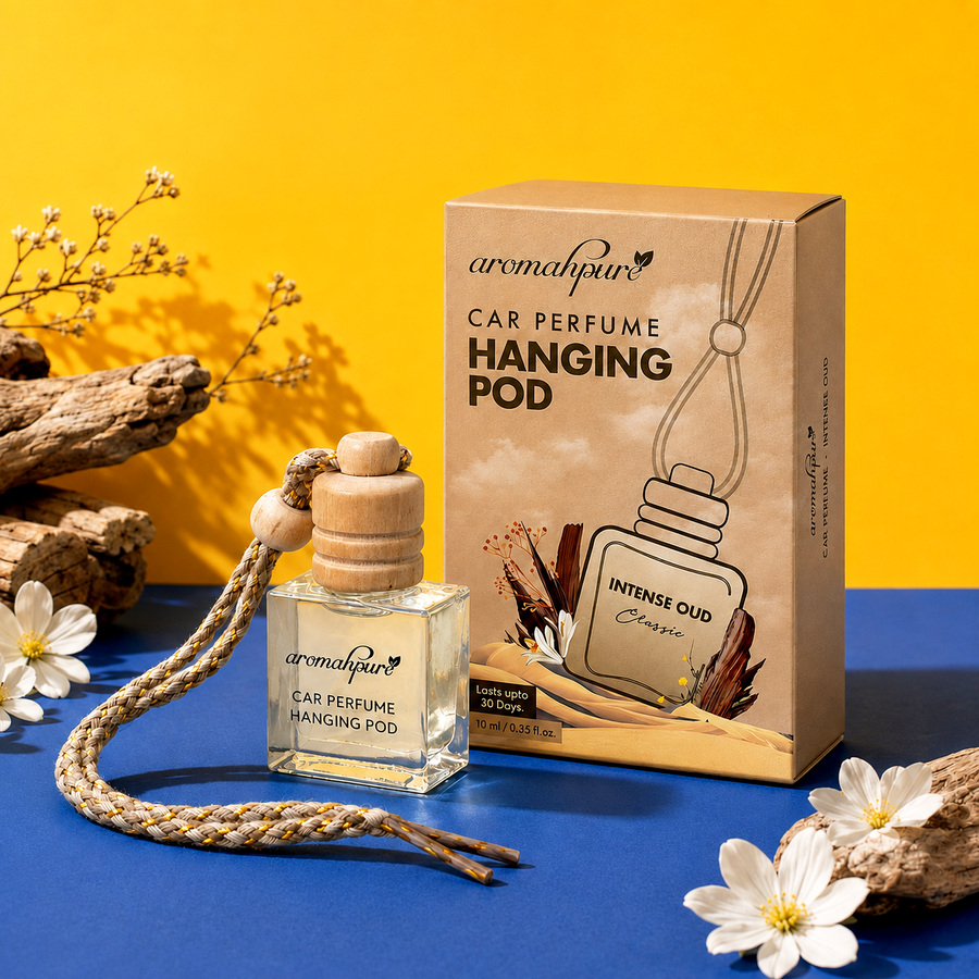Intense Oudh Car Perfume Hanging Pod Freshener | Last up to 30 Days | 10ML