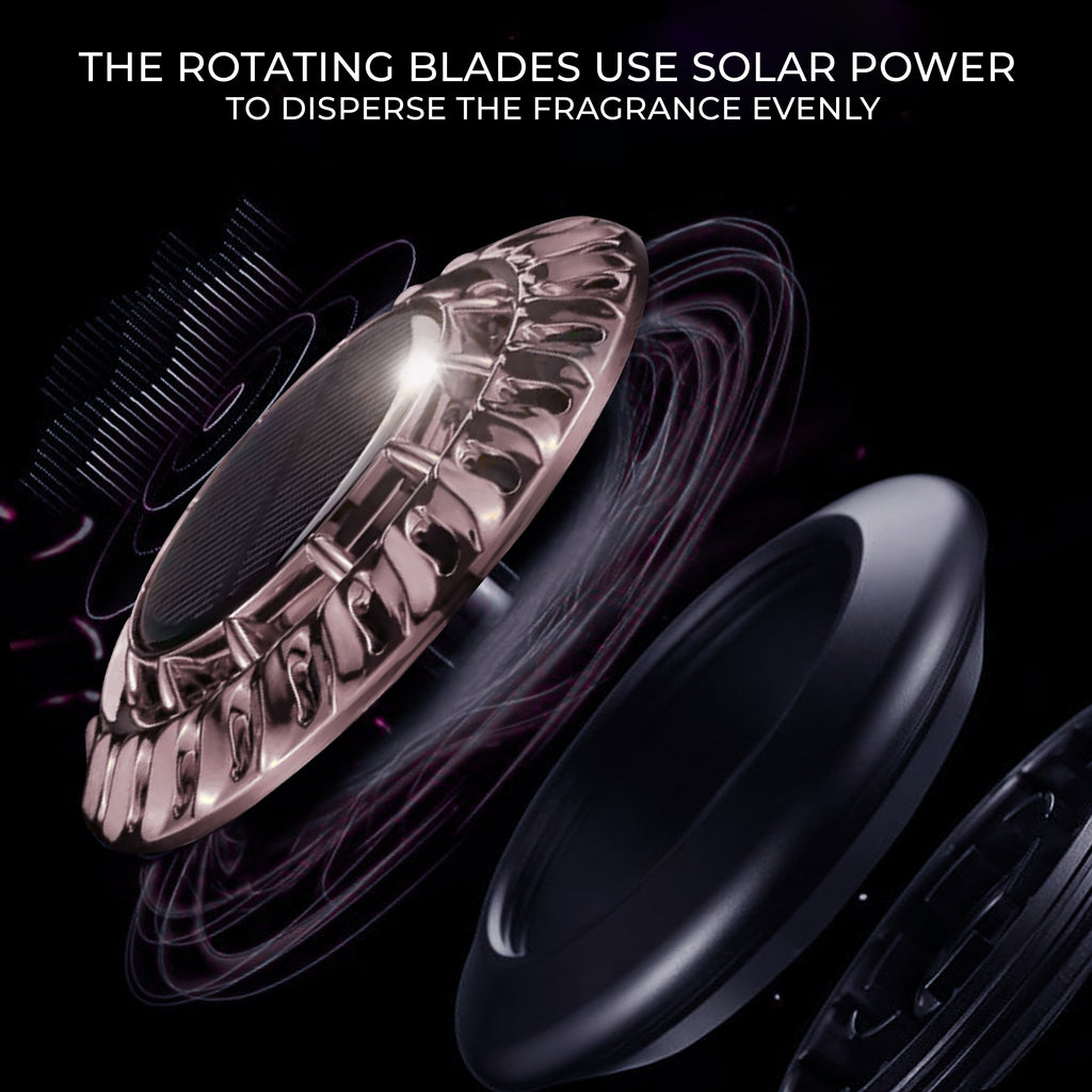Round Solar Car Perfume Air Freshener (Cologne)