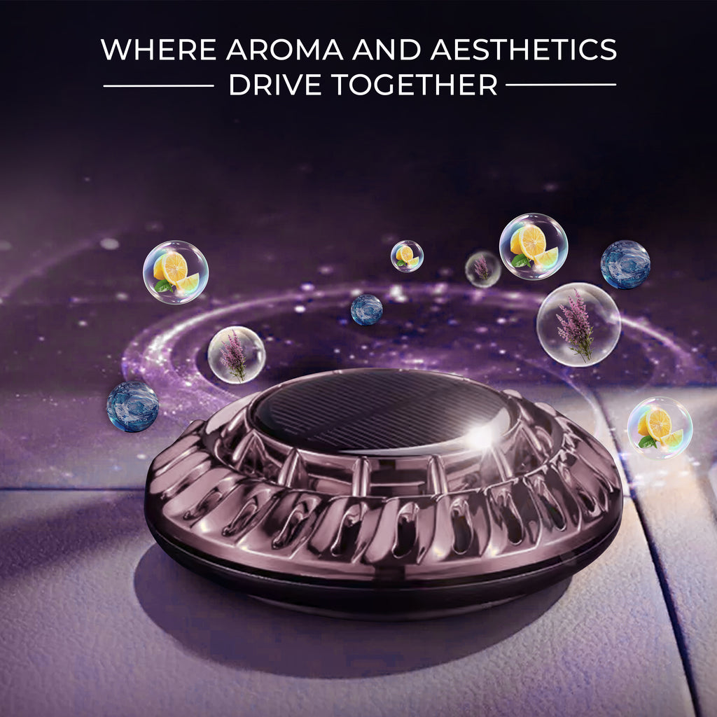 Round Solar Car Perfume Air Freshener (Cologne)