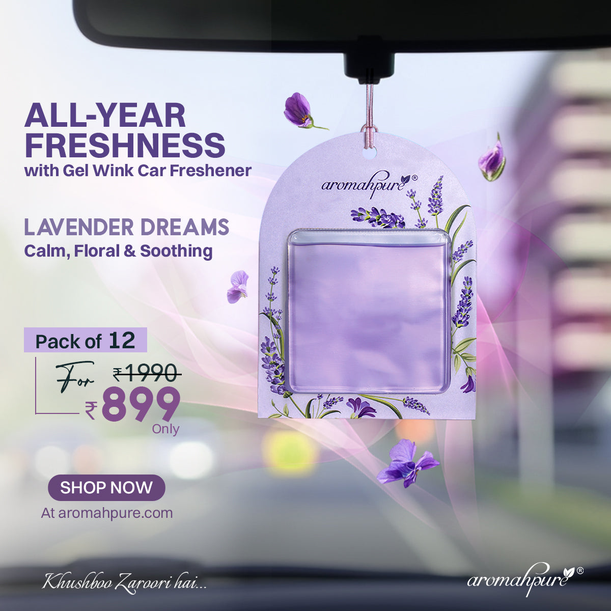 Gel wink lavender fragrance hanging car perfume