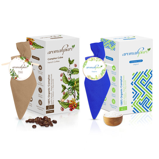 Aromahpure Camphor Cube Air Freshener (Original + French Coffee)