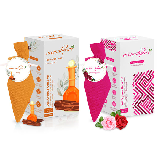 Aromahpure Camphor Cube Air Freshener (Rose + Royal Oud)