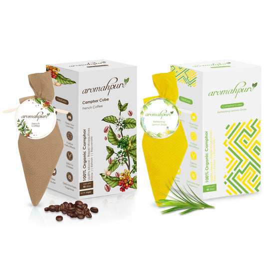 Aromahpure Camphor Cube Air Freshener (Lemon + French Coffee)