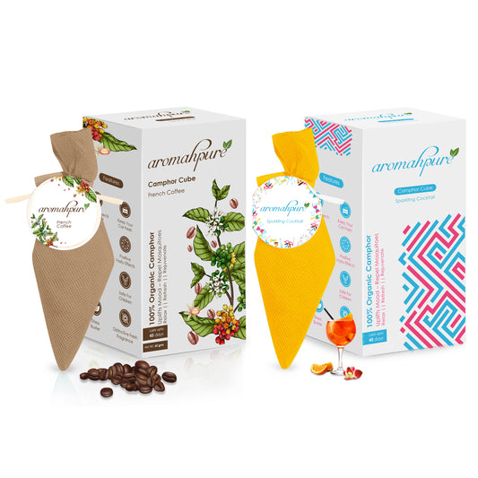 Aromahpure Camphor Cube Air Freshener (Cocktail + French Coffee)