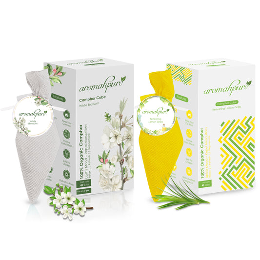 Aromahpure Camphor Cube Air Freshener (Lemon + White Blossom)