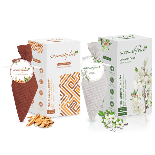 Aromahpure Camphor Cube Air Freshener (White Blossom + Sandalwood)