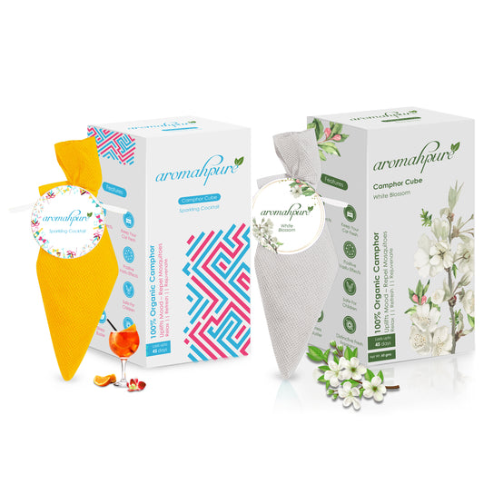 Aromahpure Camphor Cube Air Freshener (White Blossom + Cocktail)