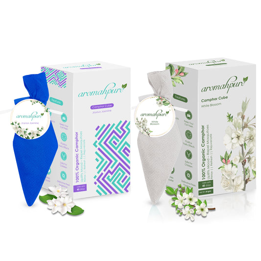 Aromahpure Camphor Cube Air Freshener (White Blossom + Jasmine)