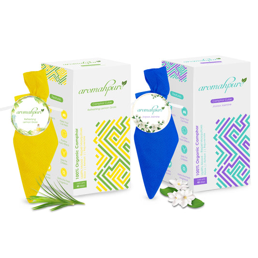 Aromahpure Camphor Cube Air Freshener (Jasmine + Lemon)