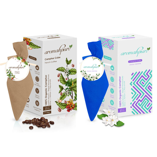 Aromahpure Camphor Cube Air Freshener (Jasmine + French Coffee)